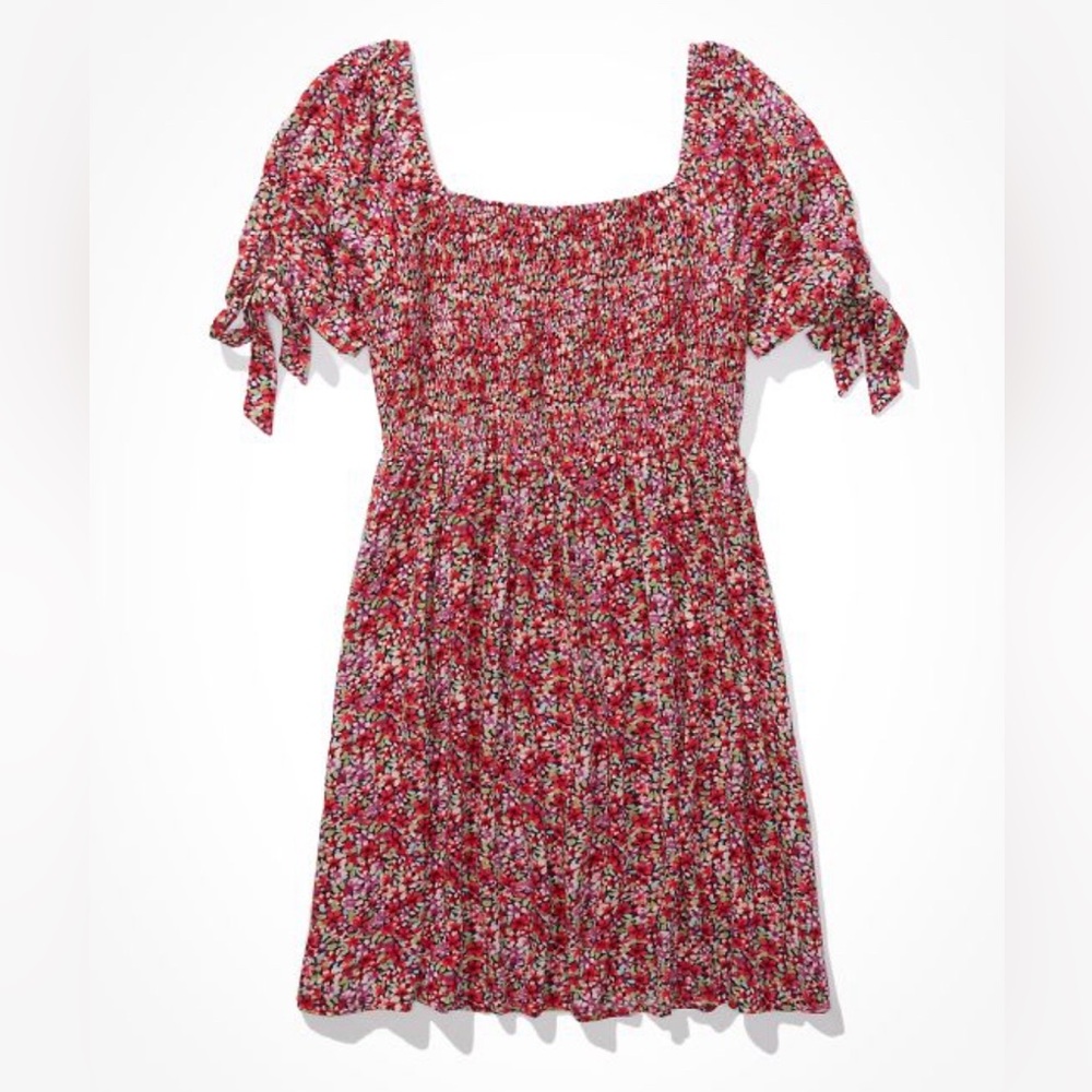 American Eagle Red Floral Dress - SIZE S